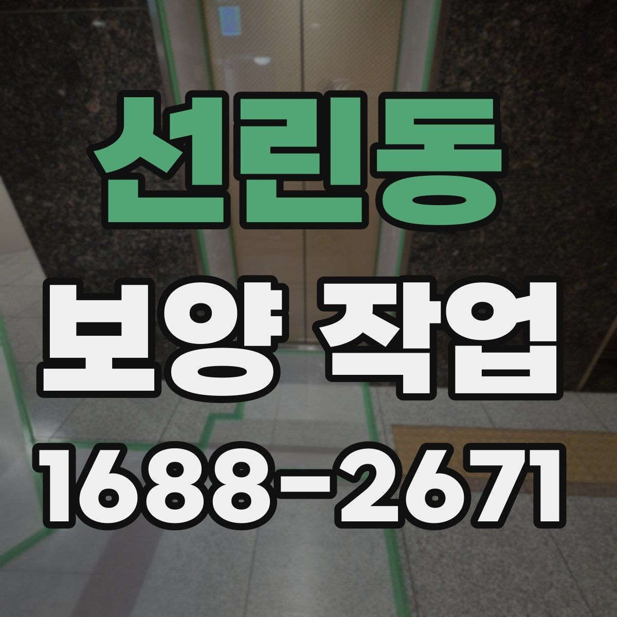 선린동 보양 작업 진행 절차를 단계별로 정리