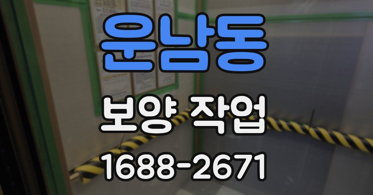 운남동 보양 작업