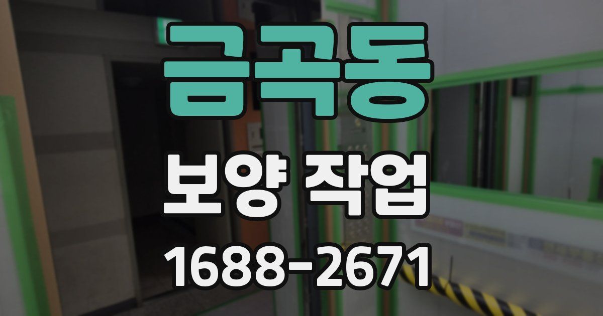 금곡동 보양 작업