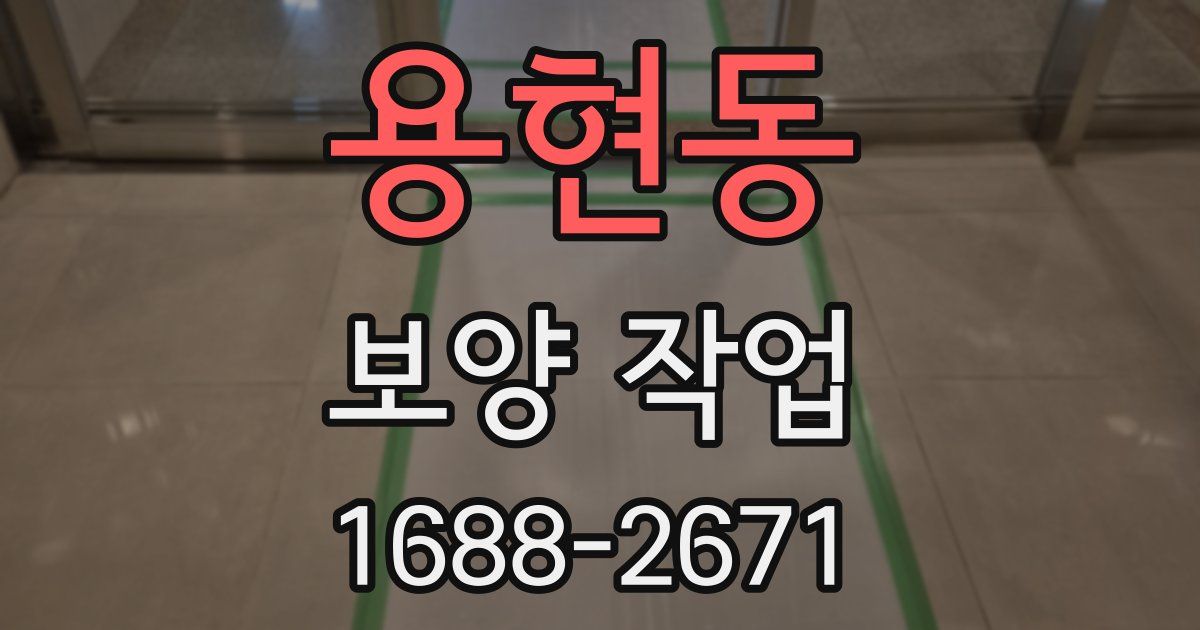 용현동 보양 작업
