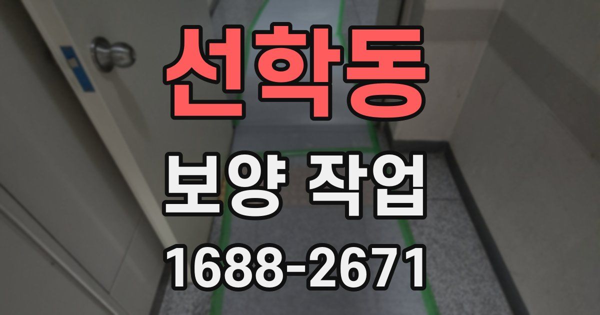 선학동 보양 작업