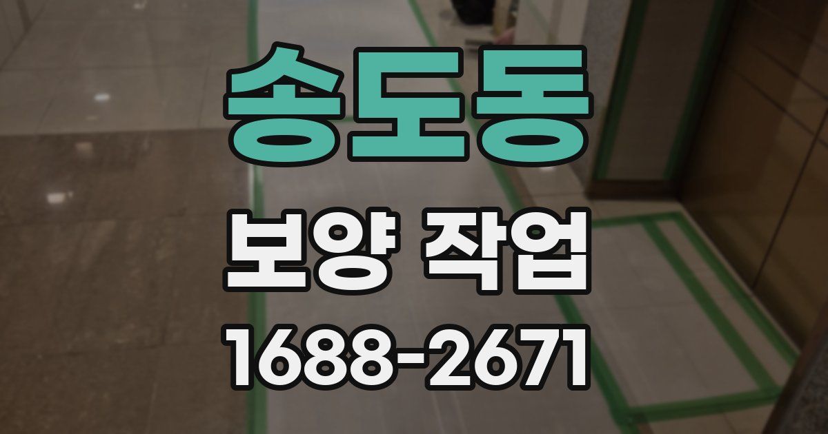 송도동 보양 작업