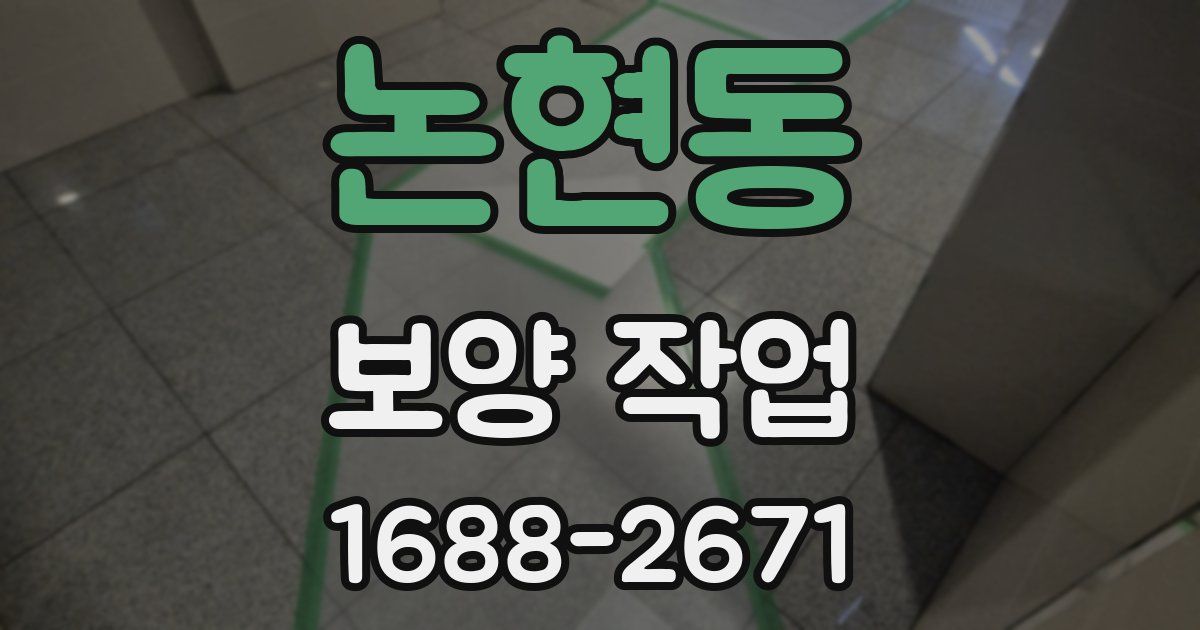 논현동 보양 작업