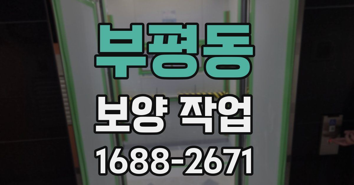 부평동 보양 작업