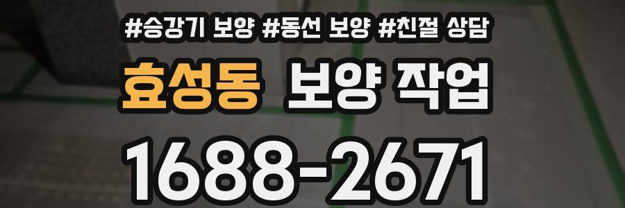 효성동 보양 작업