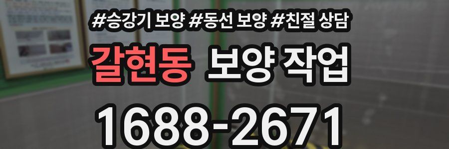 갈현동 보양 작업
