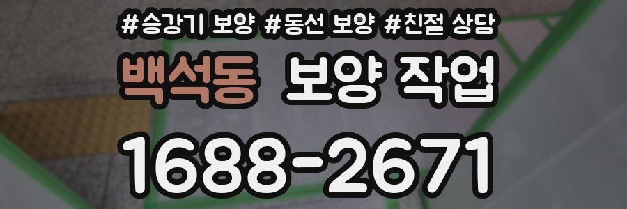 백석동 보양 작업