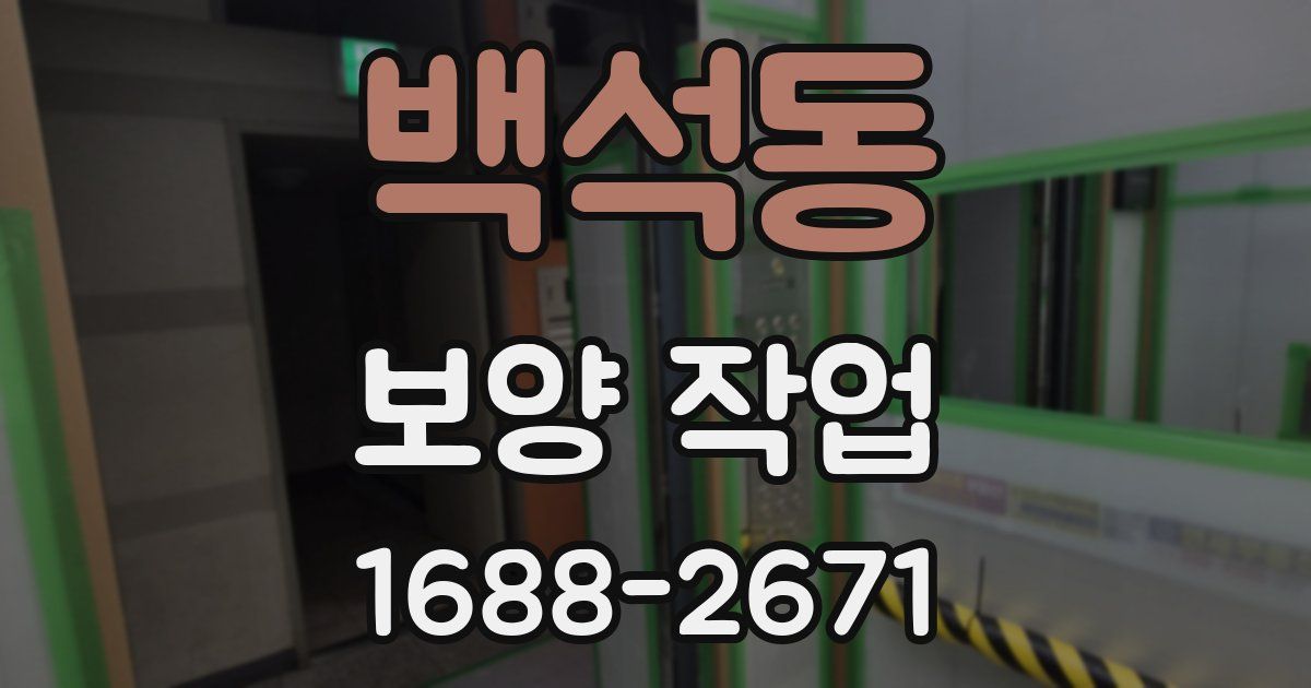 백석동 보양 작업