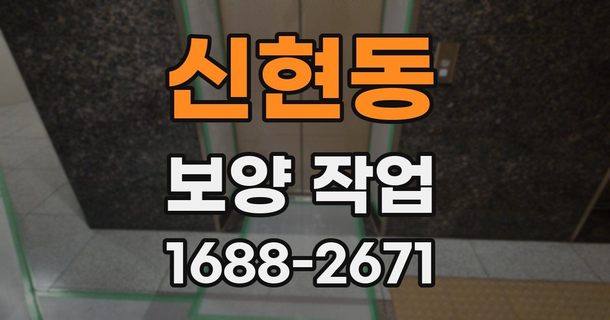 신현동 보양 작업