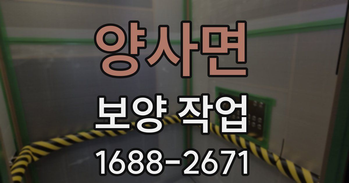 양사면 보양 작업