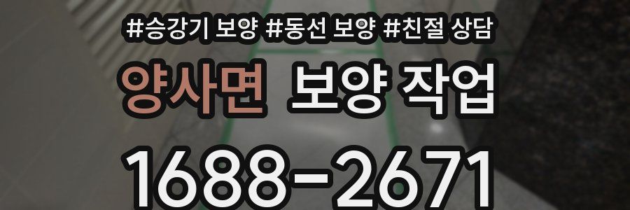 양사면 보양 작업