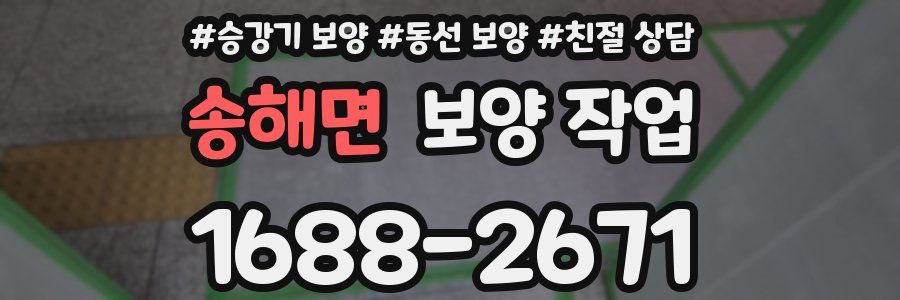 송해면 보양 작업
