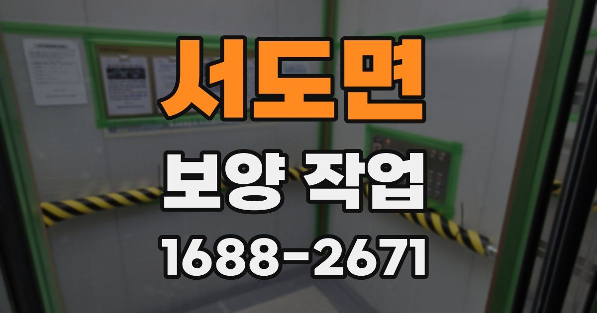 서도면 보양 작업