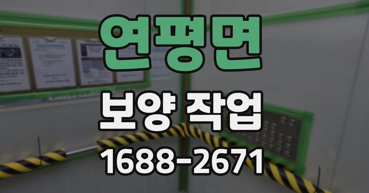연평면 보양 작업