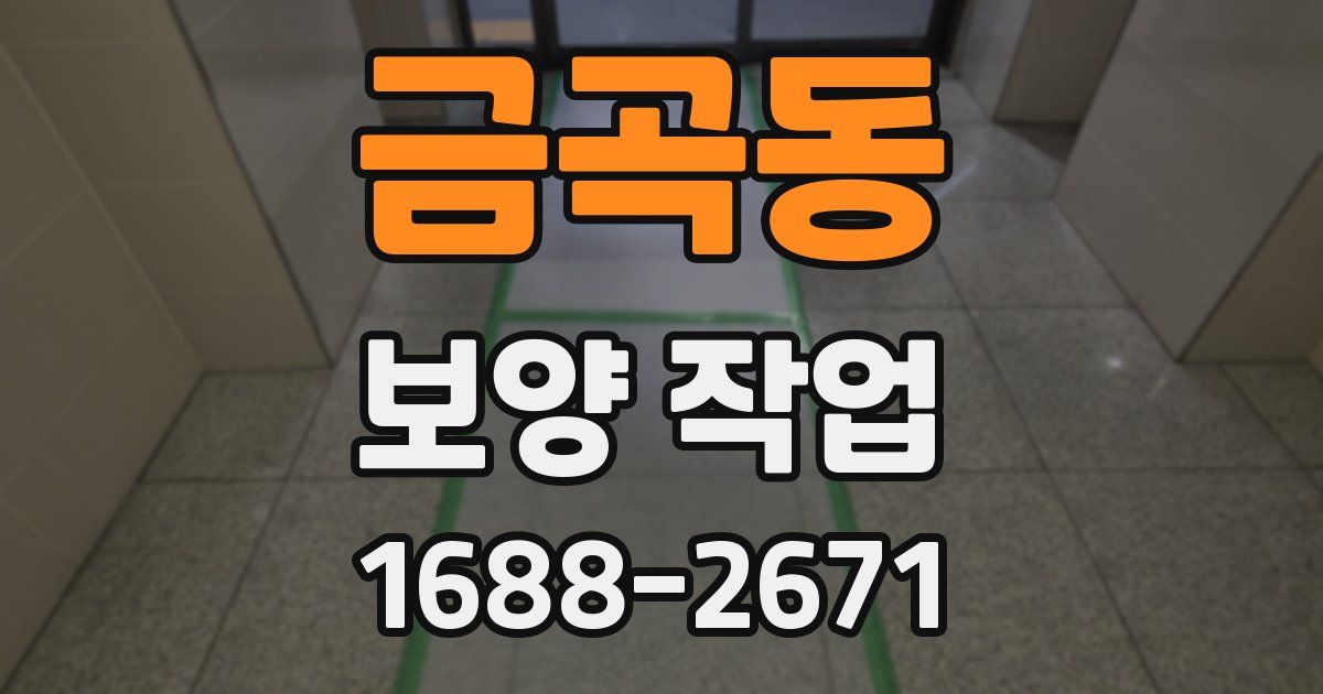 금곡동 보양 작업