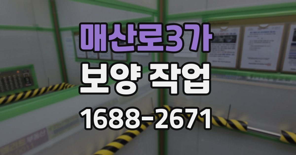 매산로3가 보양 작업