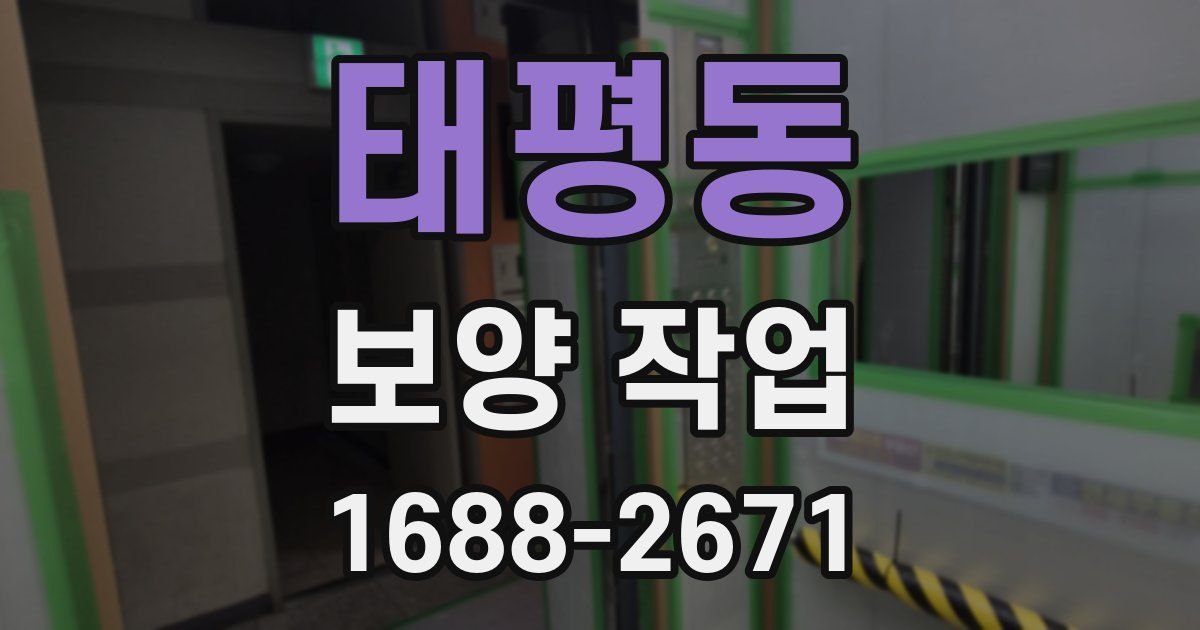 태평동 보양 작업