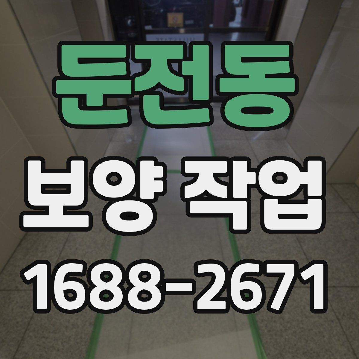 둔전동 보양 작업 전후 사진으로 보는 현장 변화