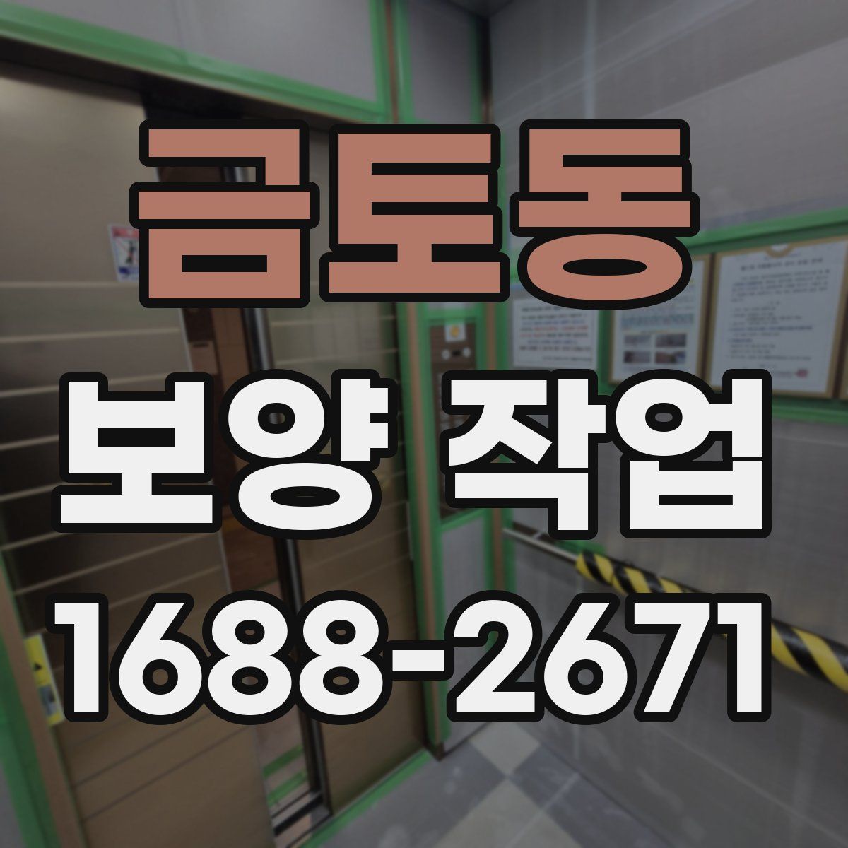 금토동 보양 작업