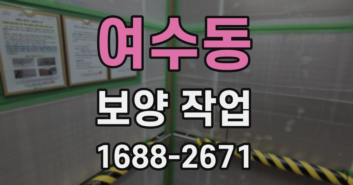 여수동 보양 작업