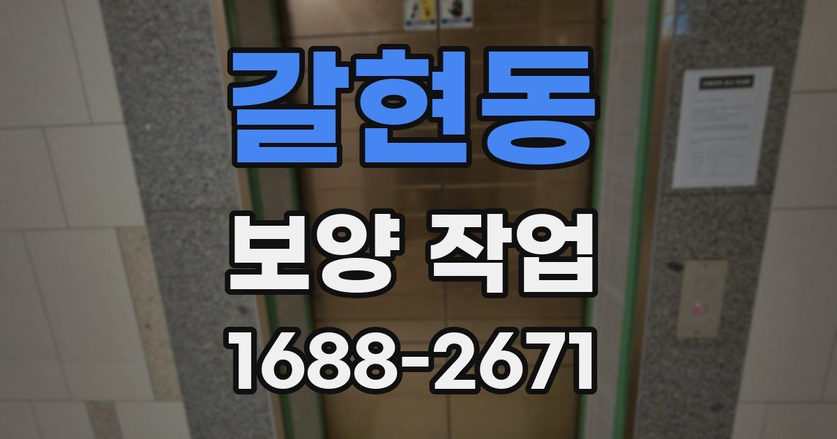 갈현동 보양 작업