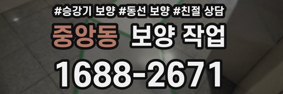 중앙동 보양 작업