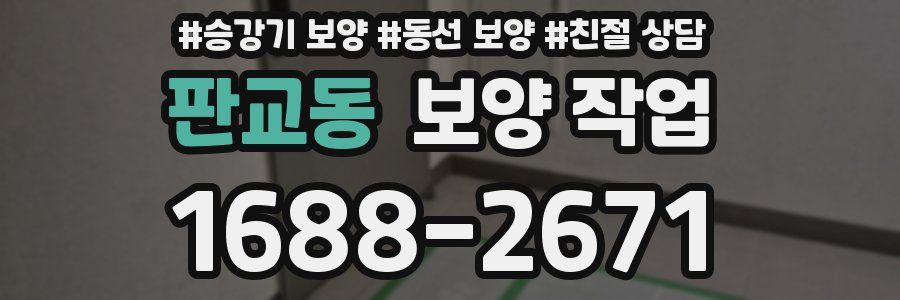 판교동 보양 작업