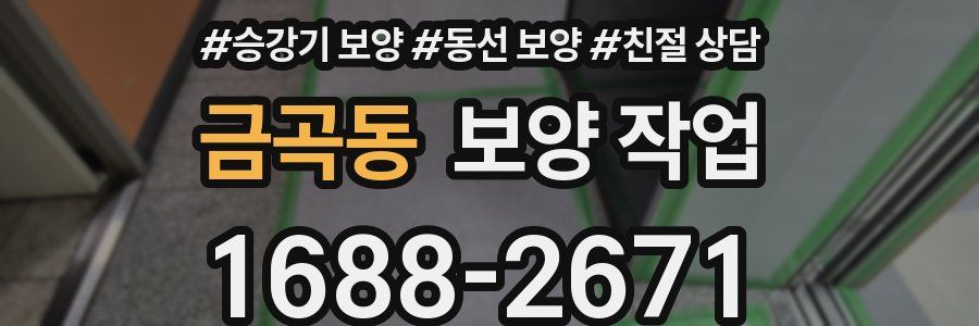 금곡동 보양 작업