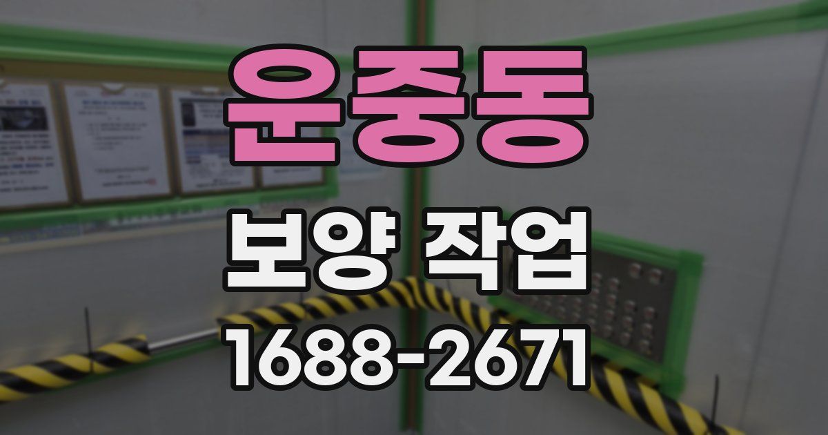운중동 보양 작업