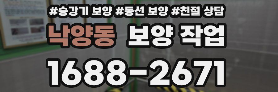 낙양동 보양 작업