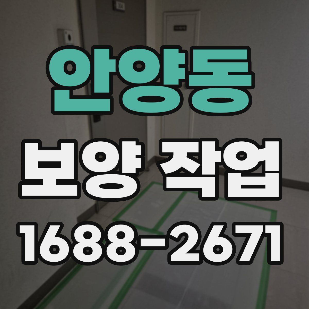 안양동 보양 작업
