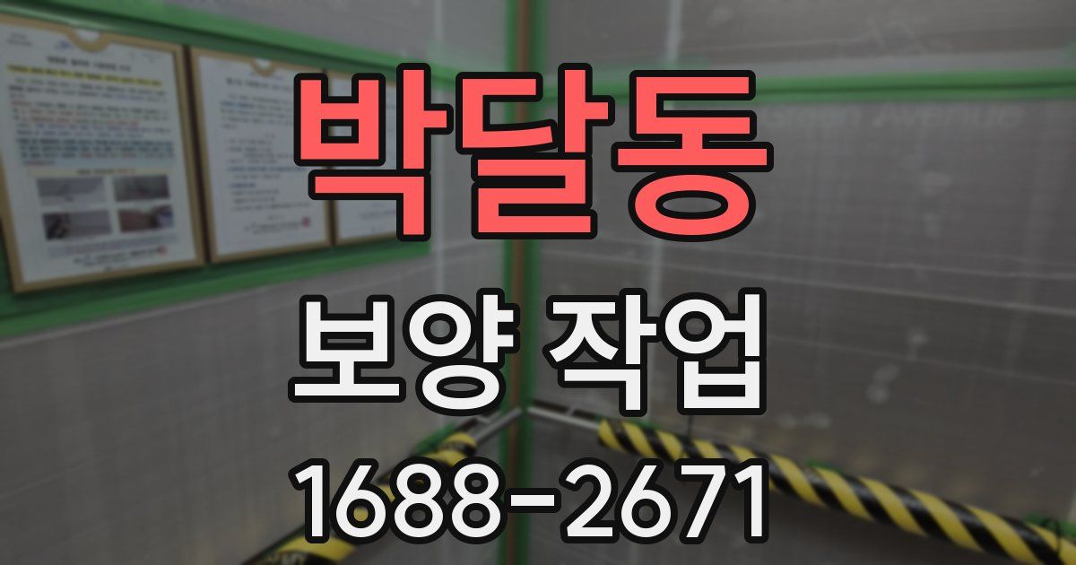 박달동 보양 작업