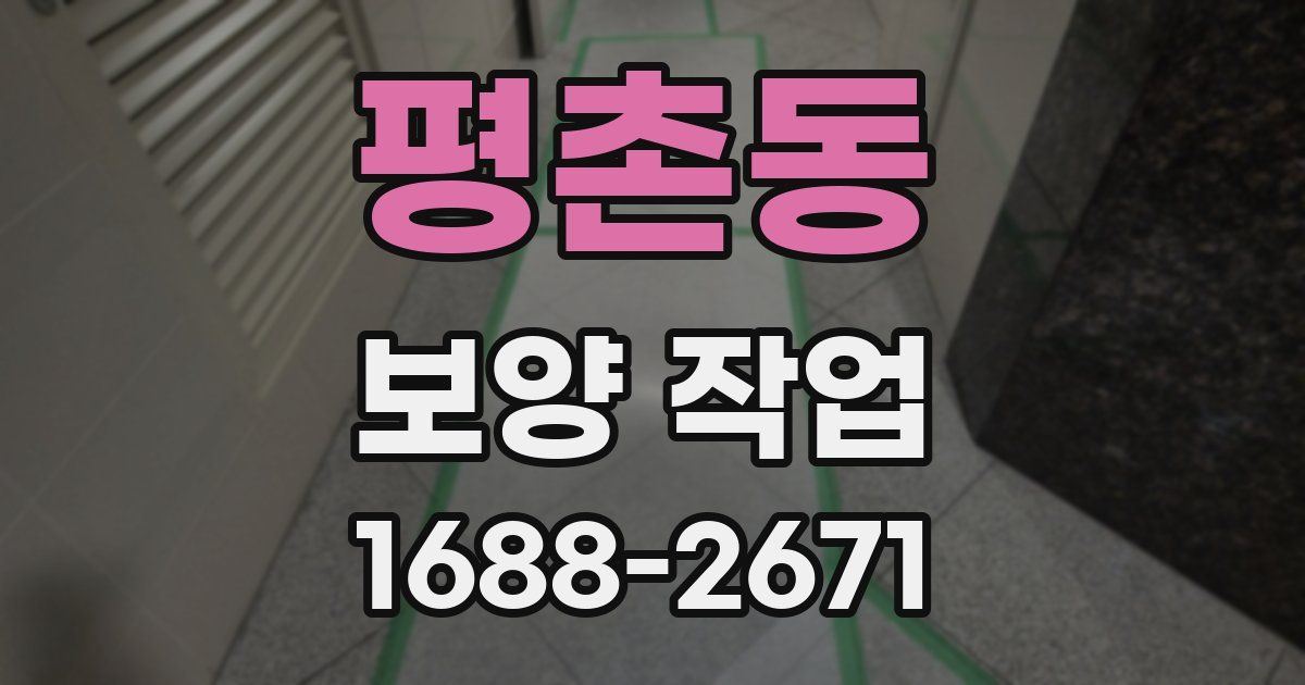 평촌동 보양 작업
