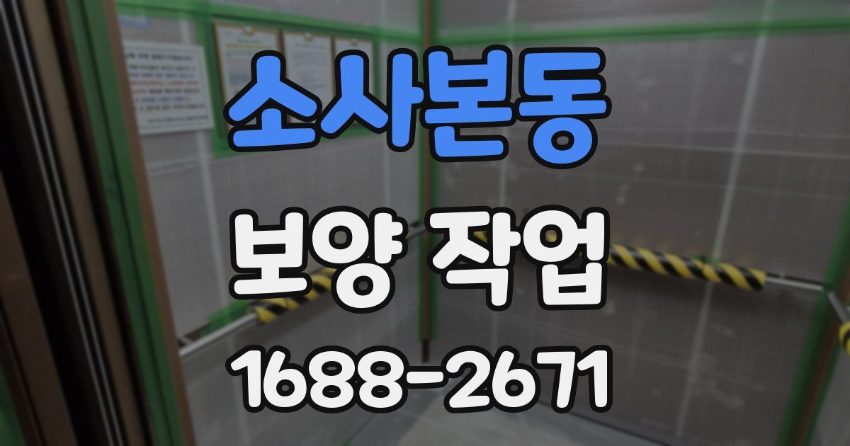소사본동 보양 작업