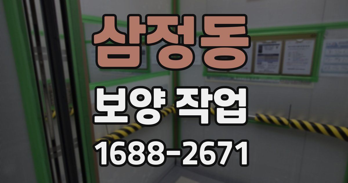 삼정동 보양 작업