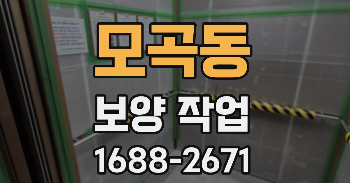 모곡동 보양 작업