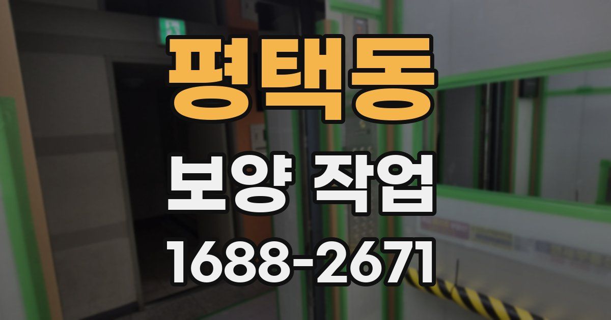 평택동 보양 작업