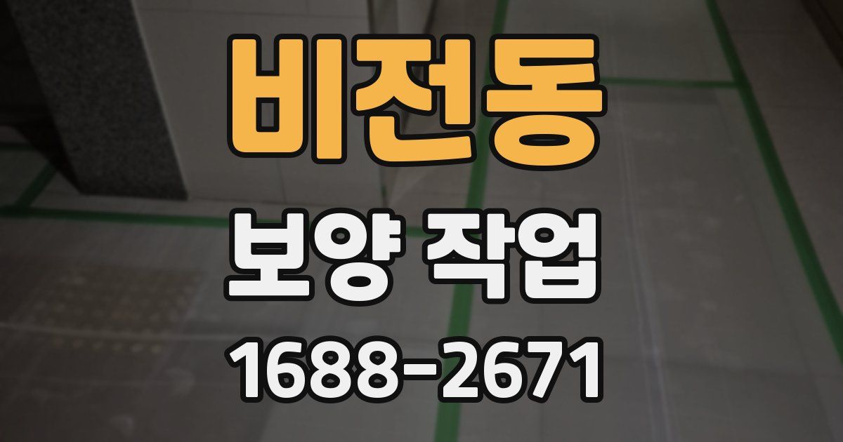 비전동 보양 작업