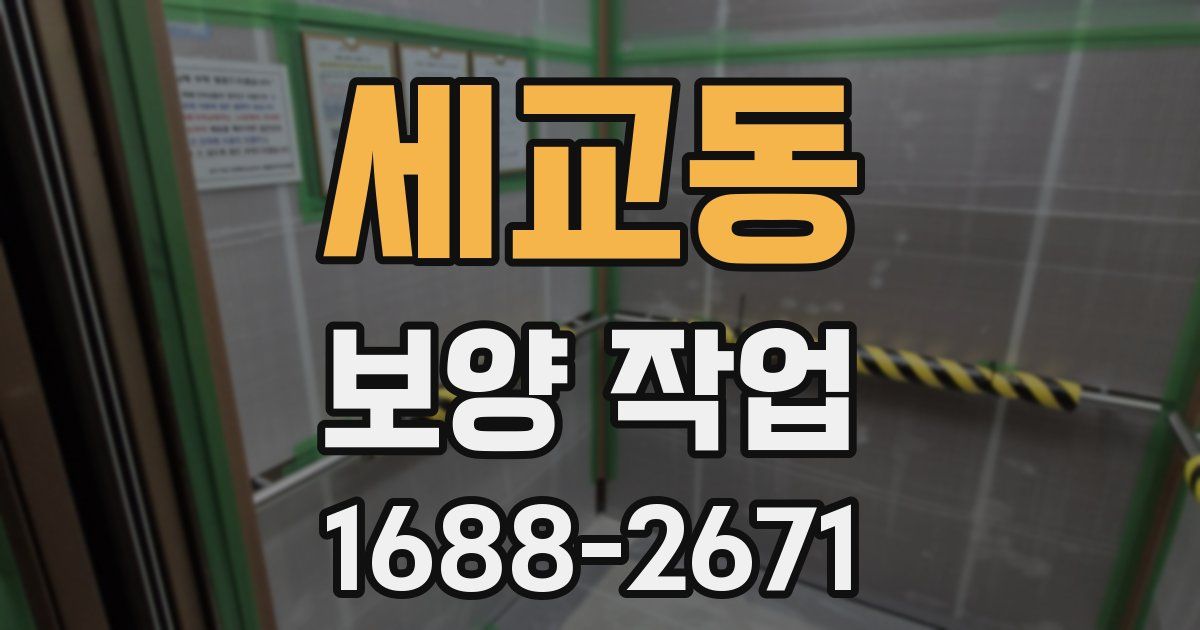 세교동 보양 작업