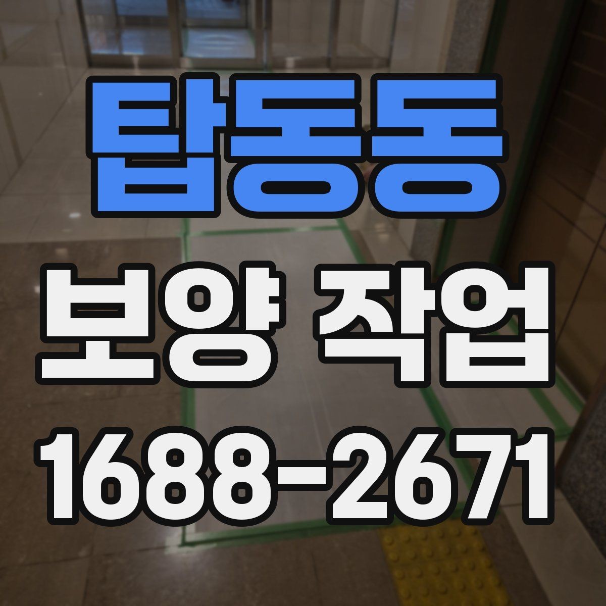탑동동 보양 작업 진행 전 상담 시 확인할 내용