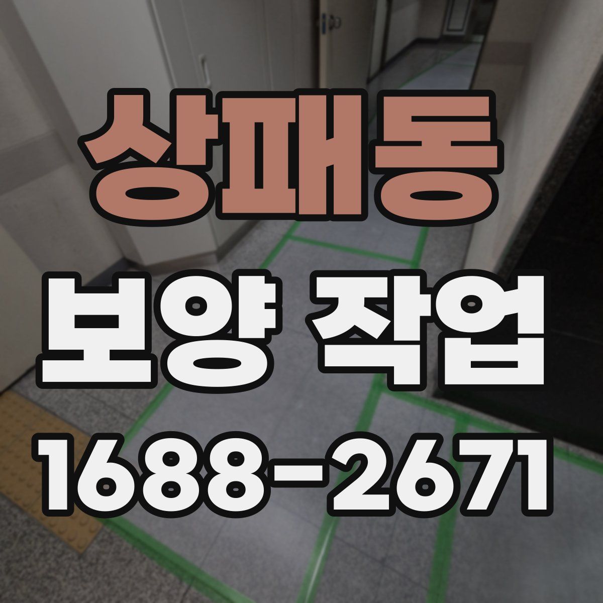 상패동 보양 작업