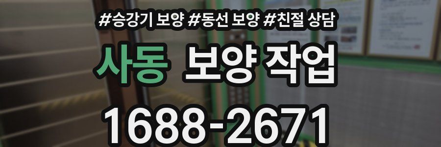 사동 보양 작업