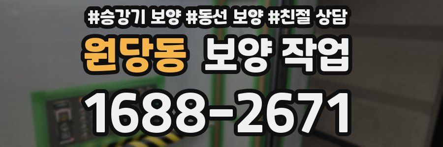 원당동 보양 작업