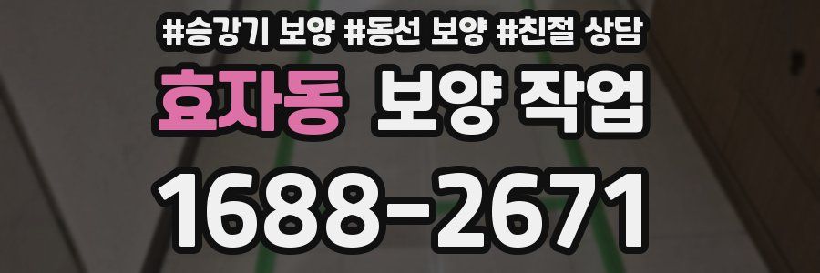 효자동 보양 작업