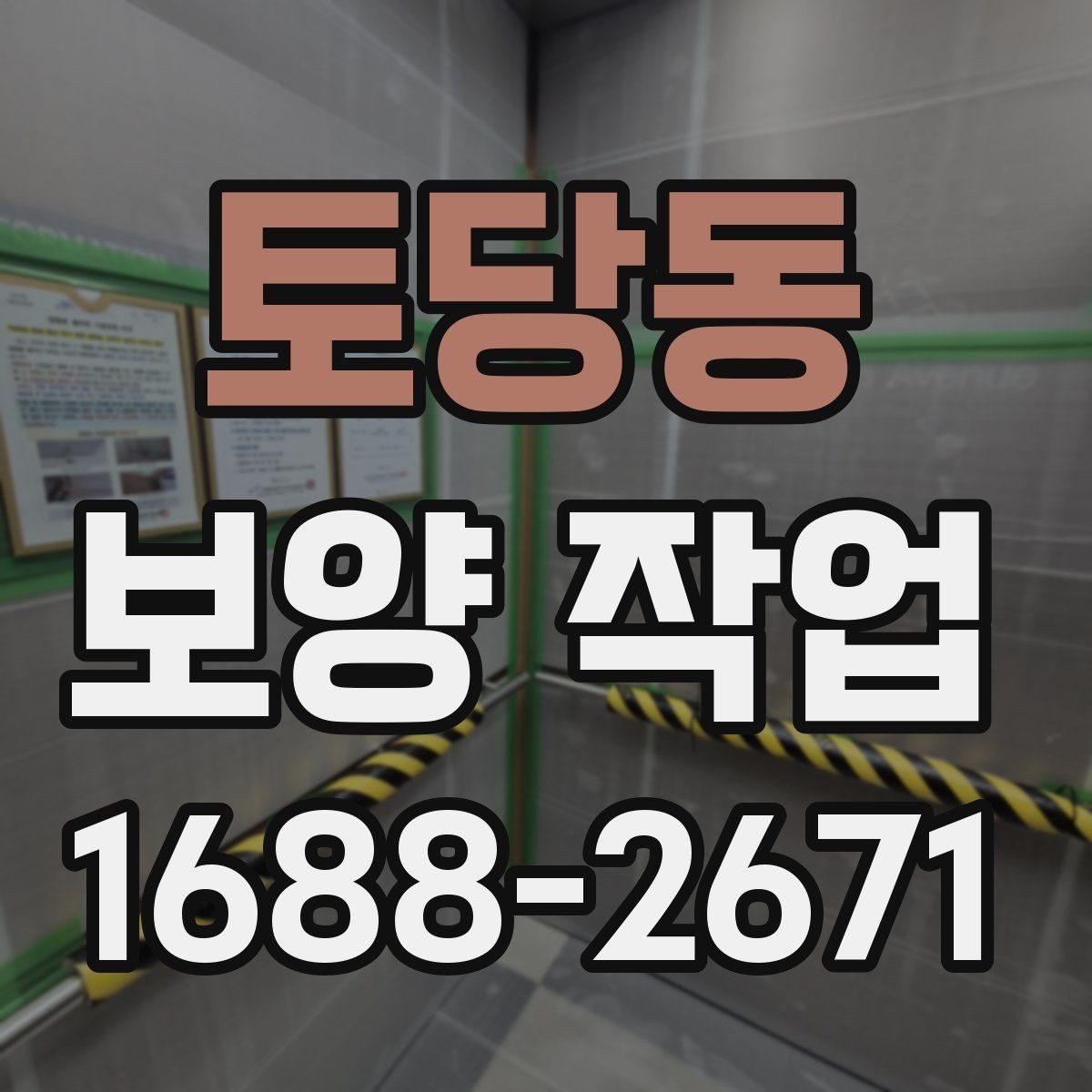 토당동 보양 작업 결과를 좌우하는 현장 확인