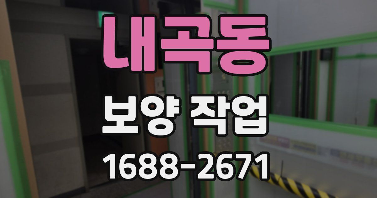 내곡동 보양 작업