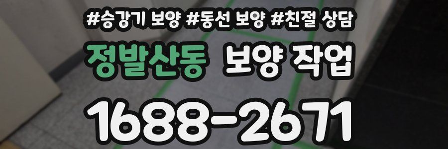 정발산동 보양 작업