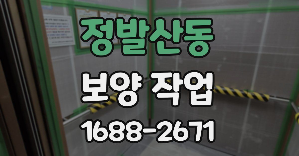 정발산동 보양 작업