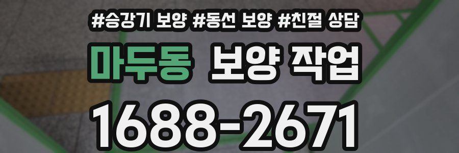 마두동 보양 작업