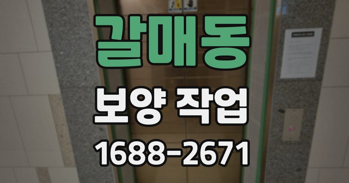 갈매동 보양 작업